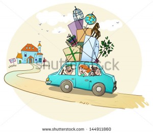stock-vector-moving-in-a-new-home-happy-family-is-on-the-way-to-a-new-house-144911860